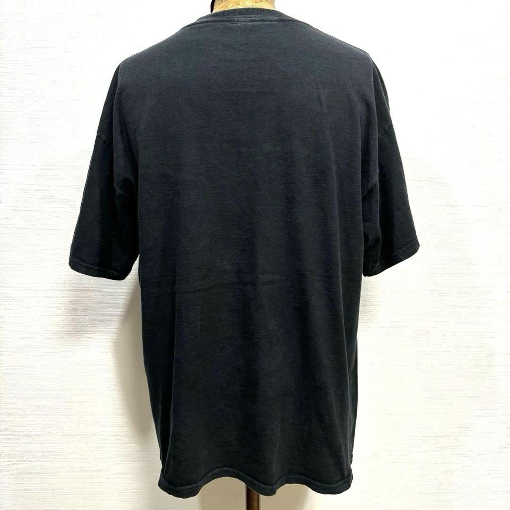 [USED] Rare 90s Simpsons T-shirt, size XL, black, anime, message, vintage