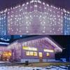 Cshare LED String Lights, 200 LEDs, Icicle Lights, Balcony Lights, 8 Lighting Patterns, Memory Function, Timer Function, LED Icicle Lights, Christmas