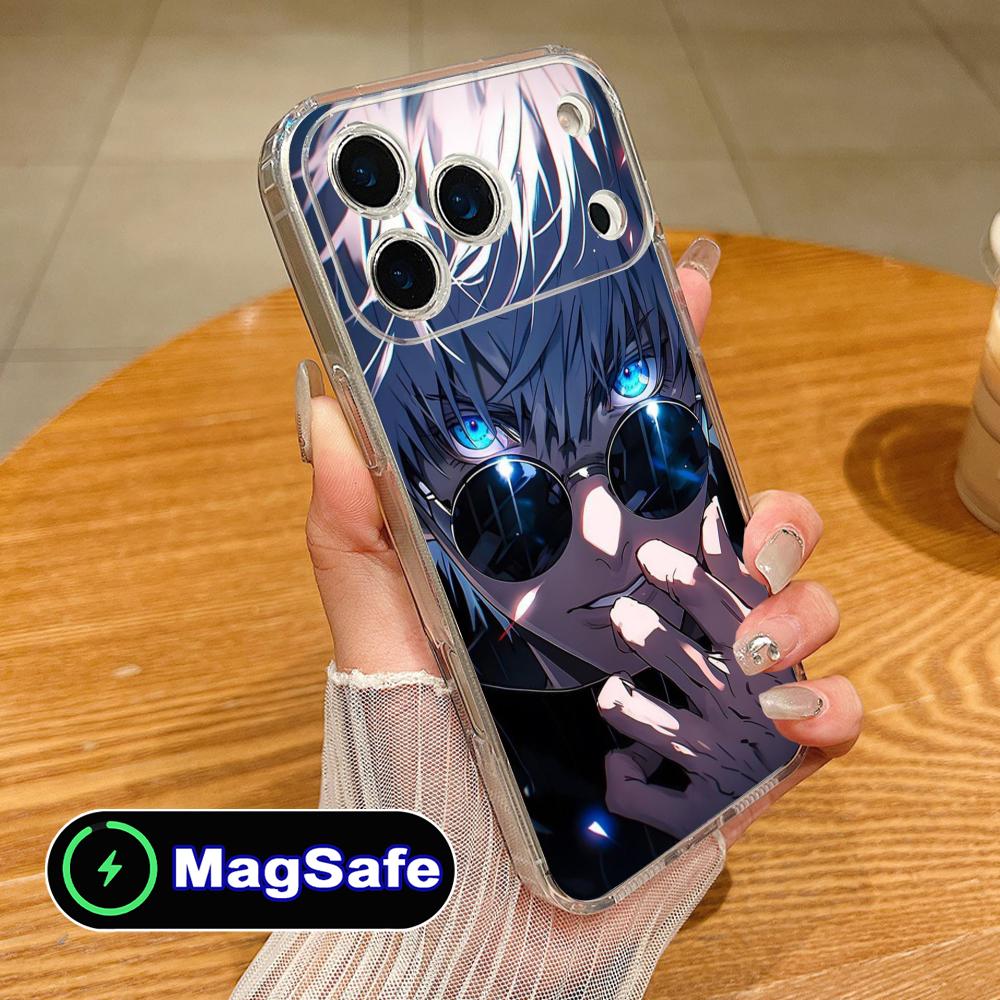 Jujutsu Kaisen Satoru Gojo Phone Case for iPhone 17 16 15 14 13 12 11 Air Pro Max Plus Mini Magsafe Clear Colorful Cover Cover