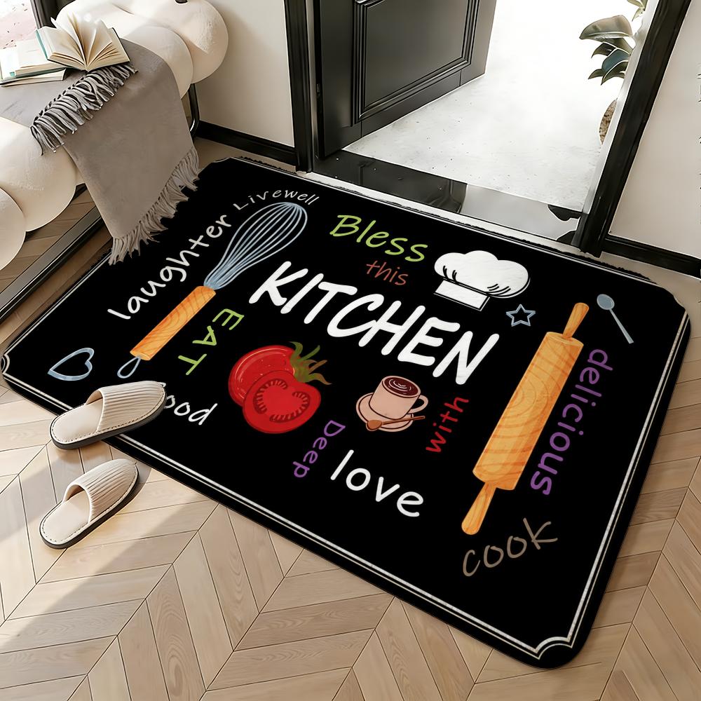 Soft Absorbent Non-Slip Rug Blessed Kitchen Floor Mat Home Decor Doormat Bedroom Floor Mat Shower Carpet