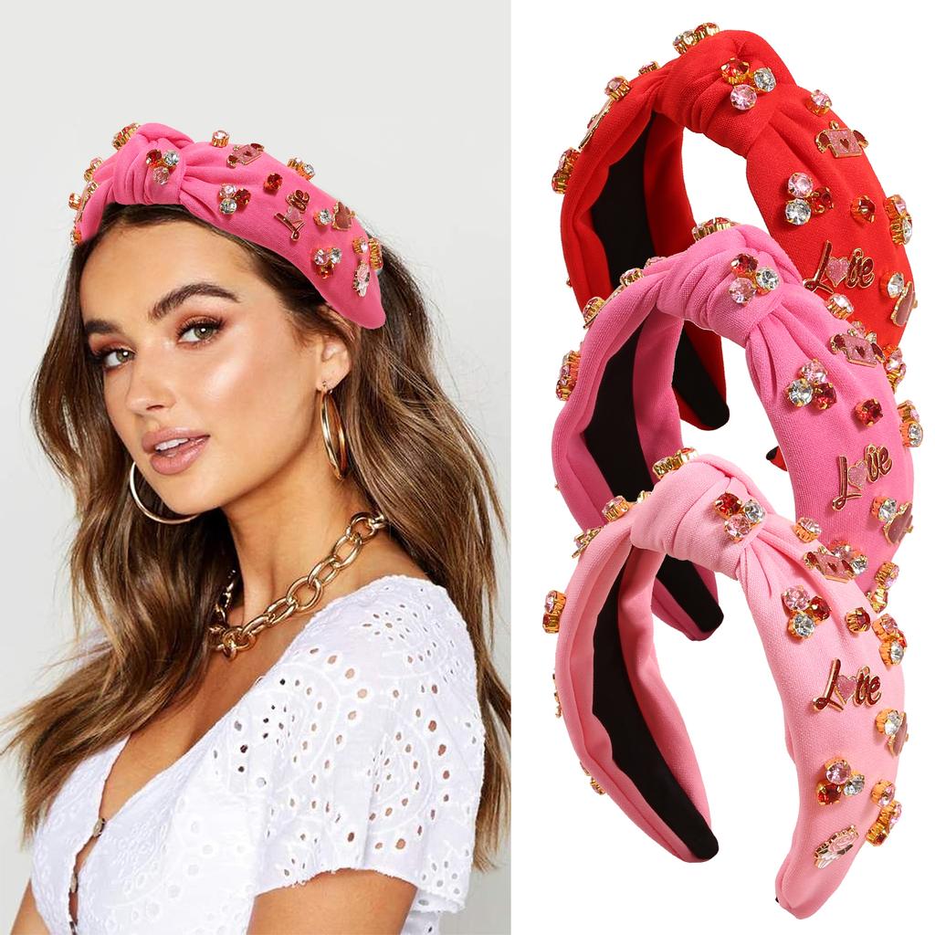 Fashion Valentine's Day Headbands Love Heart Hairband Crystal Headbands Headwear Girls Women Party Hair Accessories