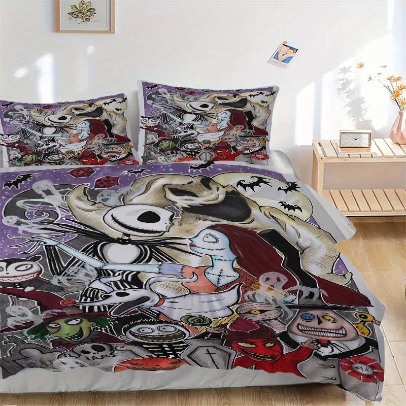 

3pcs Jack and Friends Print Cover Set Ultra Soft, Breathable, and Comfortable Bedding with Stylish Design for Bedroom and Guest Room Decor 1 135x200cm