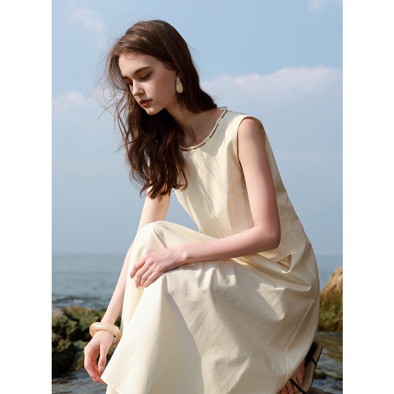 Sancai 2025 Summer Elegant Sleeveless A-Line Maxi Dress