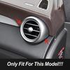 Carbon Fiber Pattern Car Accessories Dashboard Side Air Condition Outlet Circle Frame Stickers For Mercedes Benz GLC -