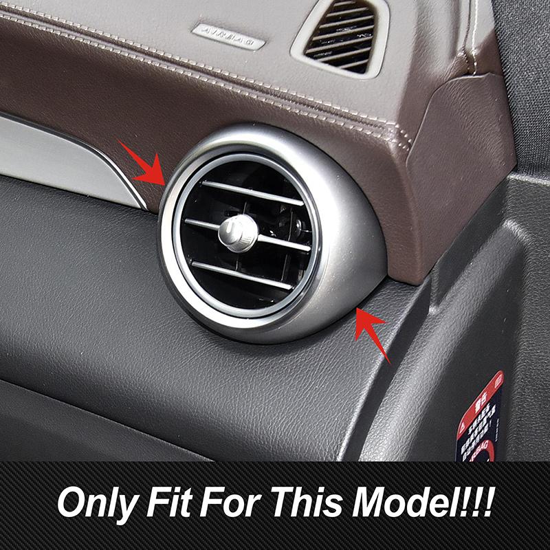 Carbon Fiber Pattern Car Accessories Dashboard Side Air Condition Outlet Circle Frame Stickers For Mercedes Benz GLC -