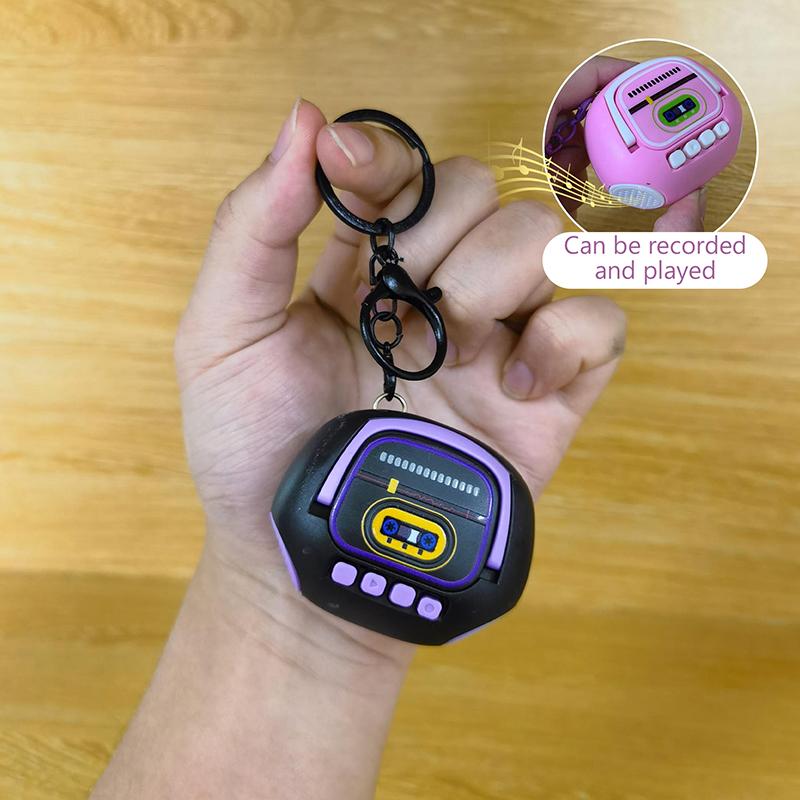 Nostalgic Mini Retro Radio Toys Creative Fun Recordable Keychain Pendant Simulation Radio Children'S Sound Toys Gifts