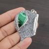 Natural Malachite Gemstone 925 Sterling Silver Jewelry Designer Pendant 2.09" AJP-2426