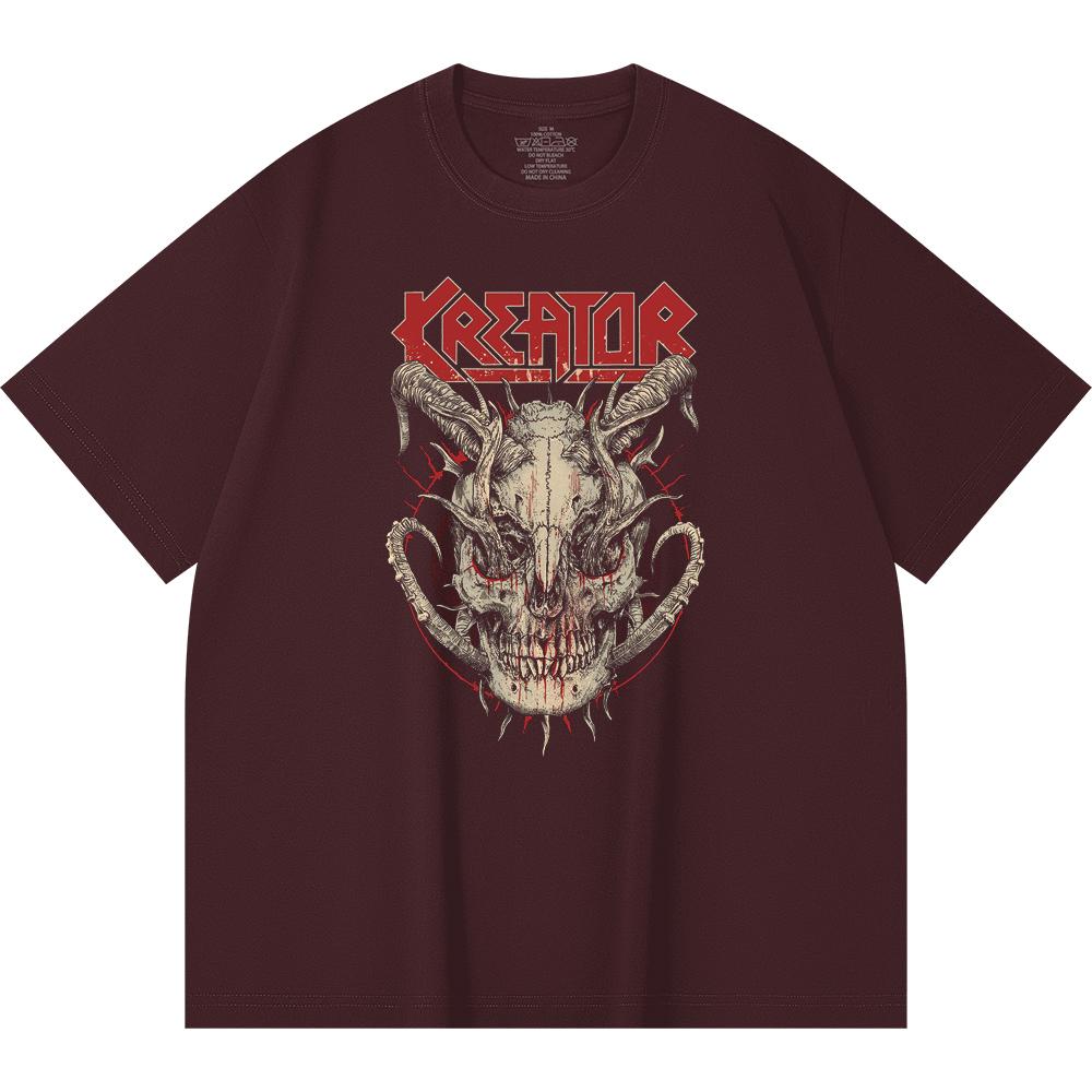 230 Gsm 100% Cotton Heavy Metal T-Shirt  Rock Band Popular Music Print Unisex Heavy Cotton T Shirt