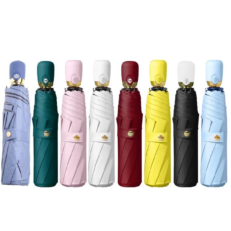 Strong Wind Resistant 3 Folding Automatic Umbrella Men Parasol Women Rain 8 Ribs