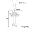 Silber Lotus Anhänger Halsketten für Damen Silberkette Einfaches Design Böhmische Halsketten Minimalistischer Schmuck
