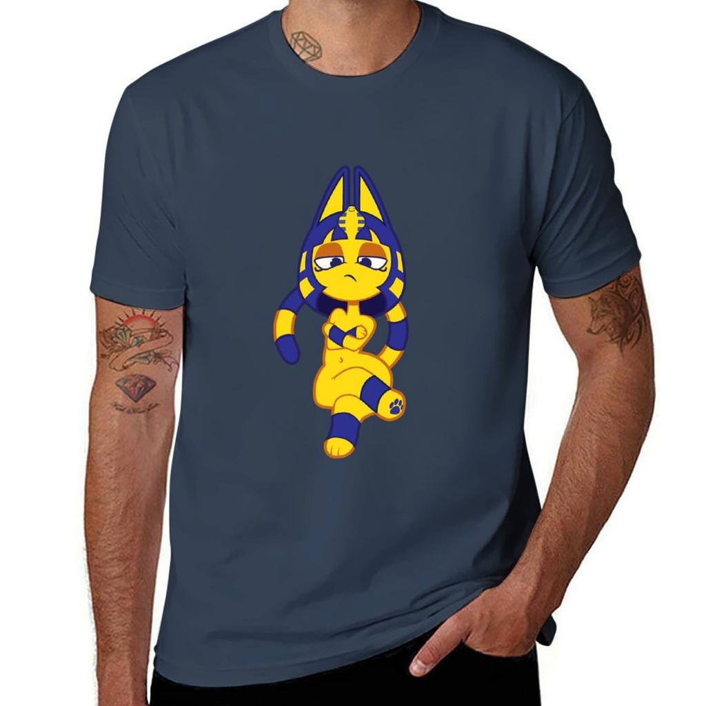 Ankha T-shirt t-shirt för man t-shirt man designer bomulls t-shirts hög kvalitet T-shirt