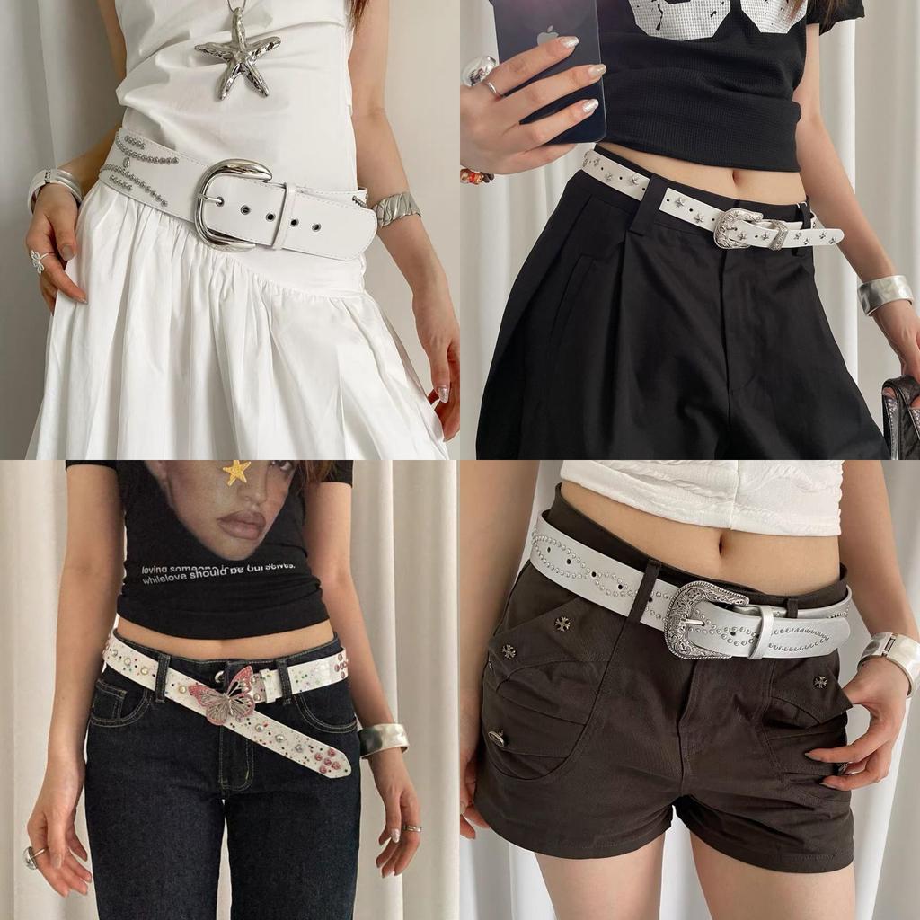 Original Design Pu Leather Belt For Women With Star Embellishments For Casual Dresses