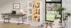 Vetrina 60*40*173cm con Porta in Acrilico, Finitura Lucida, Illuminazione LED, 3 Ripiani in Vetro, Bianco