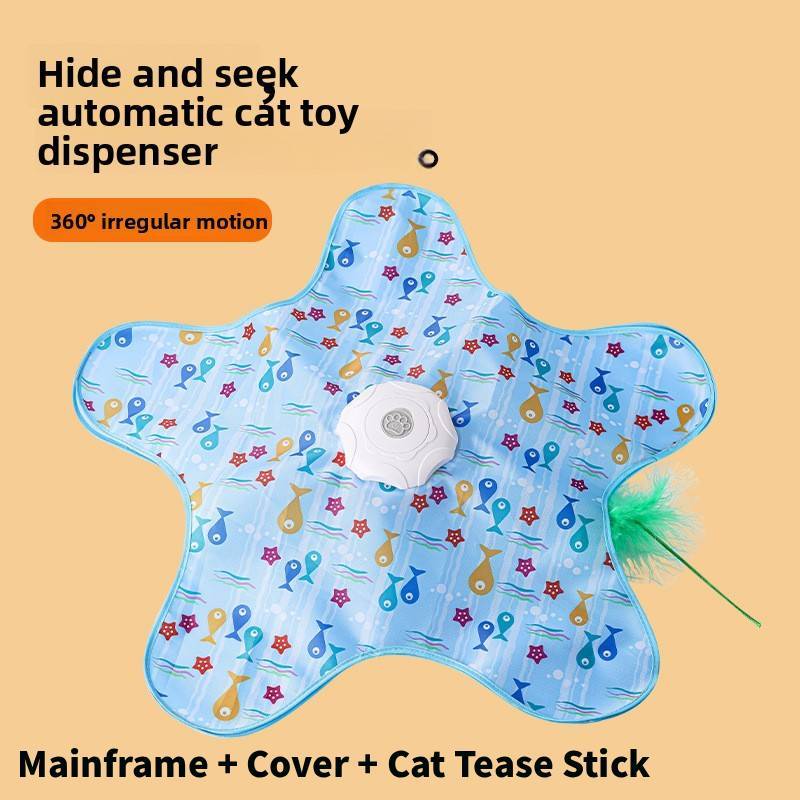 Petsmart Interactive Cat Toy Mat With Feather Stick And 360 Degree Movement For Indoor Play