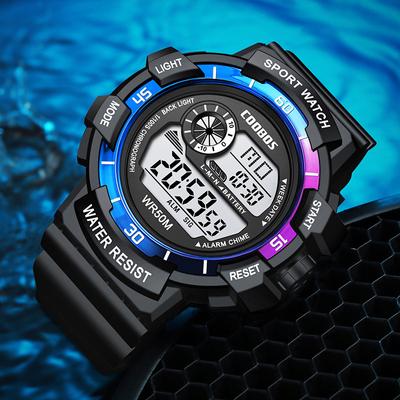 Men's Watch Sports Electronic Wristwatch Dial Multifunctional 30M Waterproof Clock Watches