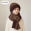 Children's Hat Scarf Gloves Three-piece Winter Boys Outdoor Warm Fleece Knitted Wool Hat