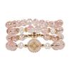 Bohemian Multi-Layer Elastic Bracelet with Imitation Crystal Beads