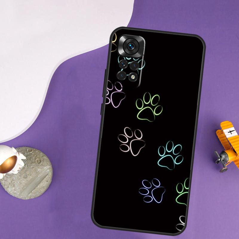 Dog Cat Paw Case For Xiaomi Redmi Note 13 Pro 14 12 9 10 11 Pro 10S 11S 12S Redmi 14C 13C 10C 12C Cover