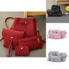 Elegant 4pcs Women Lady Handbag Set In Premium Pu Leather With Adjustable Strap