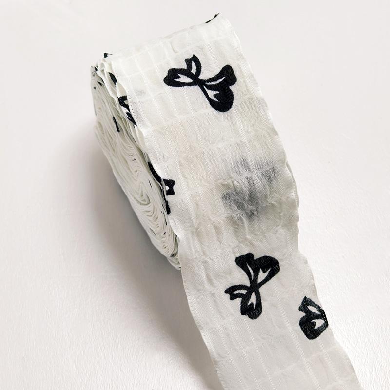 

4cm Wide Small Floral Chiffon with Fine Grid Edging Craft Bow Headdress Hair Accessories Handmade DIY Flower Gift Box