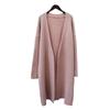 Autumn and Winter New Medium and Long Knitted Cardigan Women's Solid Color Loose Lazy Style Versatile Sweater Jacket