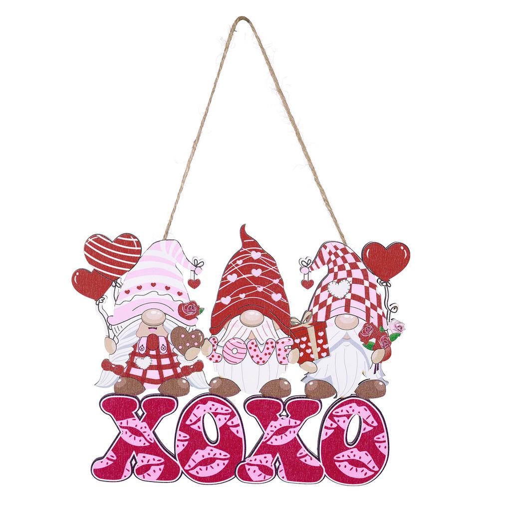 

Pink Beautiful Wooden Gnome Decoration For Enchanting Valentines Day Arrangements
