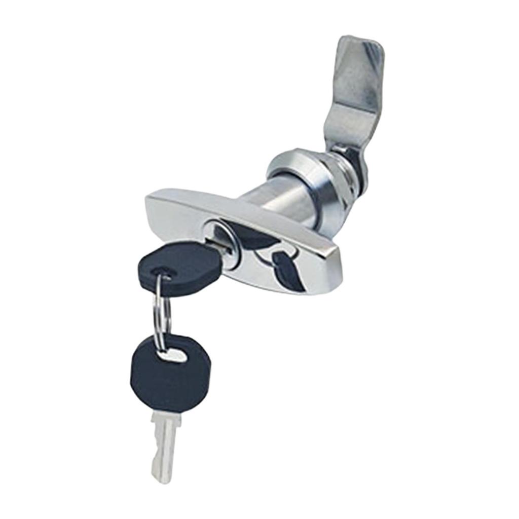 T Handle Door Lock Latch Stainless Steel Multifunctional Easily Install for Cabinet Drawer Replacement Accessories