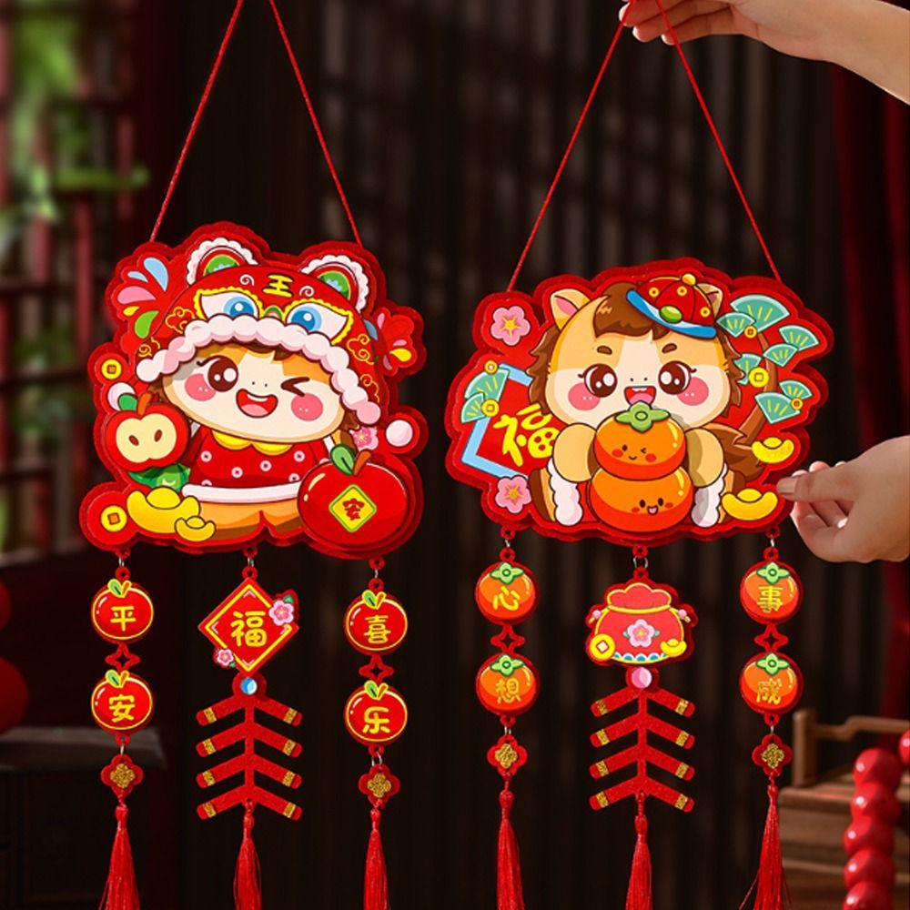 Traditional New Year Wall Pendants Handmade Fu Hanging Ornament  Spring Festival