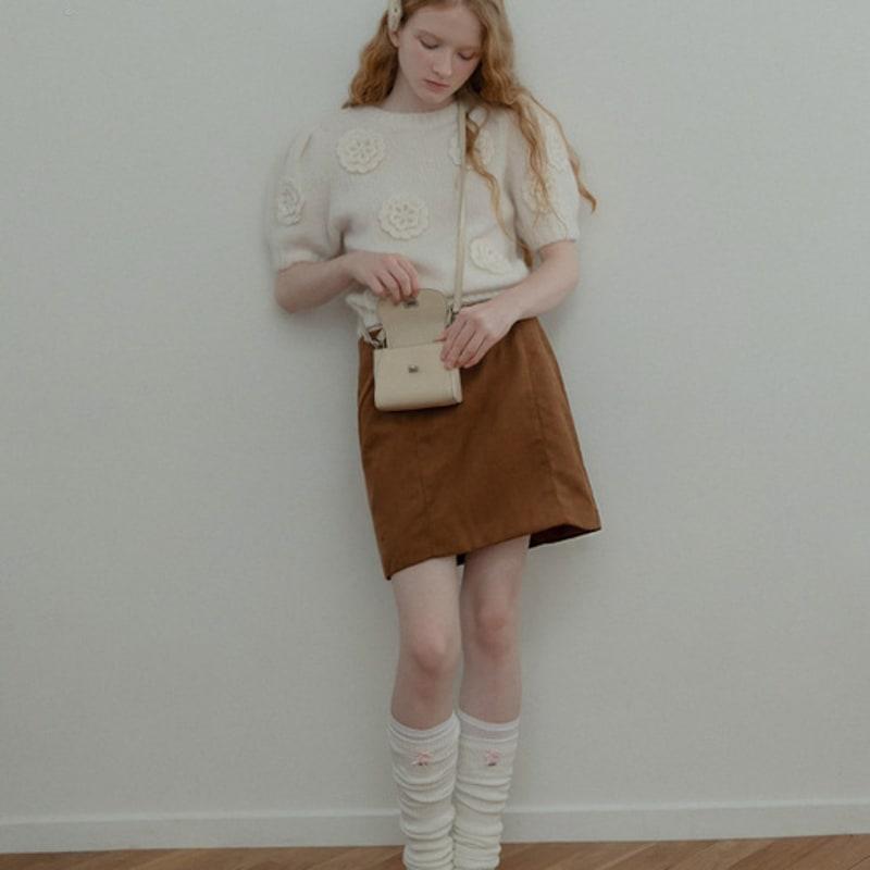 Mellotory Petite Ribbon Knit Hairpin (cream)
