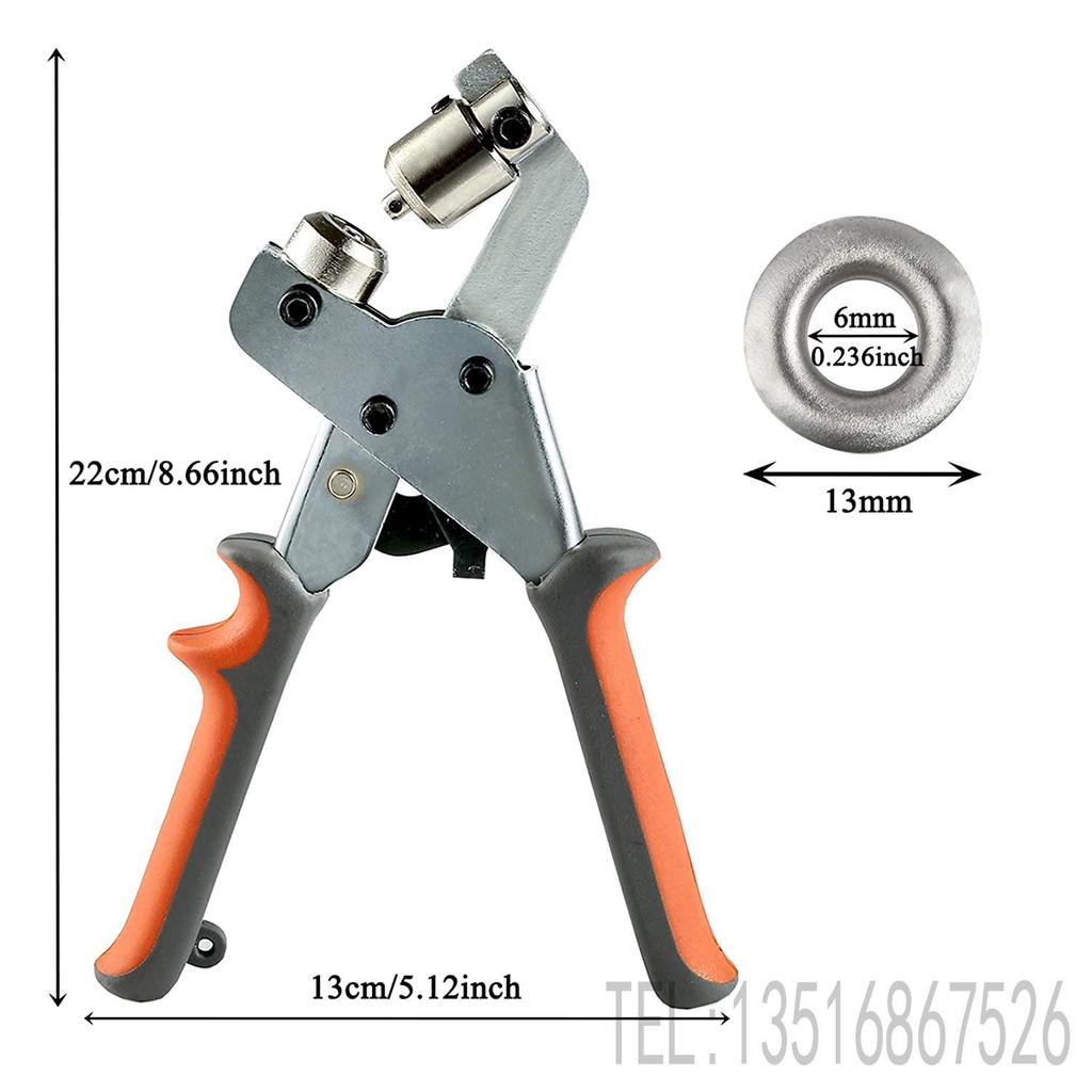 Stainless Steel Eyelet Hole Punching Pliers for PVC, Leather, and Paper