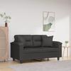 Decorative Cushions 2 Pcs. Dark Gray 40x40 Cm Microfiber Fabric