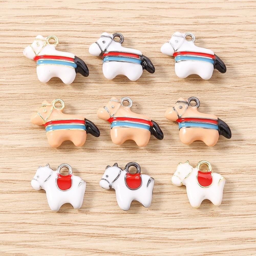 5PCS New Zinc Alloy Animal Pendant Accessories Little Horse Multi-purpose DIY Jewelry Parts Necklaces Charms DIY Jewelry Making