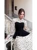 Elegant European Rhinestone Patchwork Long Dress - Women's Casual 2025