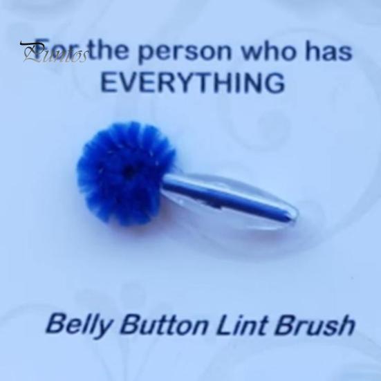 Soft Plush Cleaning Brush Belly Button Brush, Bristle Navel Cleaner with Anti Slip Groove Dirt Remover Beaded Handle, Portable Body Care Tool