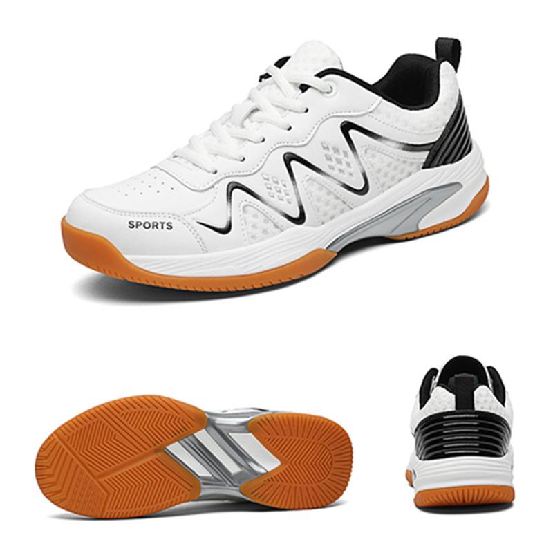 Large size badminton shoes professional leather sports shoes table tennis shoes training shoes tennis shoes