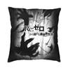 Anime Animation Novel Re Zero Cushion Cover 45x45cm Decoration Print Rem Throw Pillow Case for Living Room Doublesided