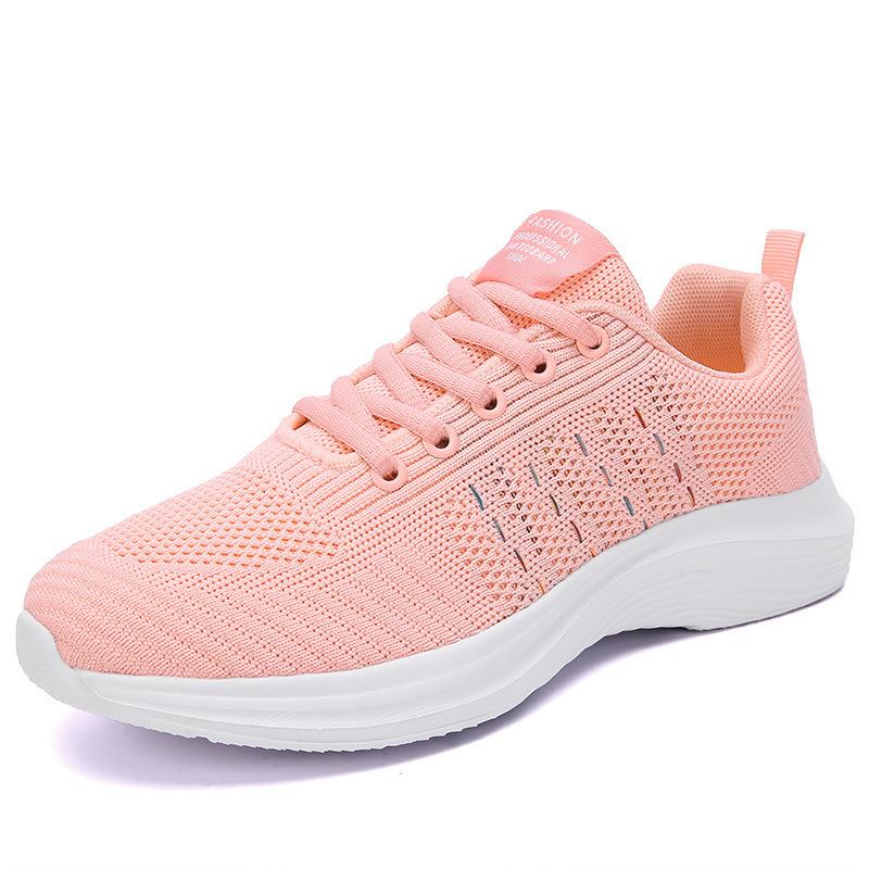Herbst Laufschuhe Mittelschüler leicht atmungsaktiv Fly-Strick Freizeitschuhe Damen Reiseschuhe Sport Damen