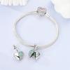 Charms Coppergreen Lucky Four-Leaf Clover Heart Pendant Fit Charms Plataoriginal Bracelet Beads Women Jewellery Making