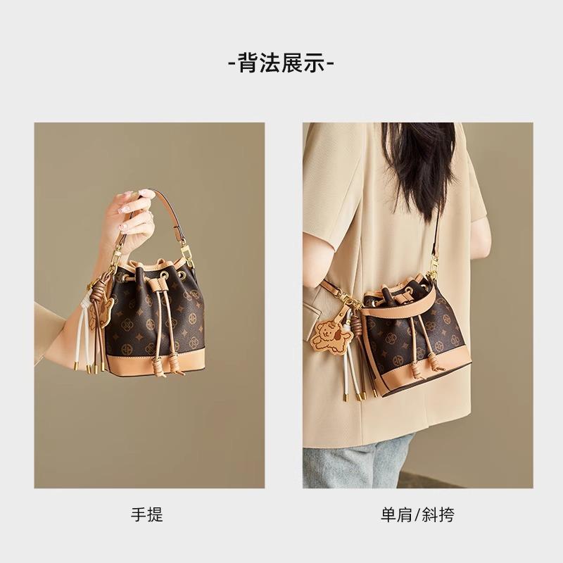 Foreign style bucket bag women's 2025 new bag, premium messenger bag women's commuter handbag, large-capacity shoulder bag