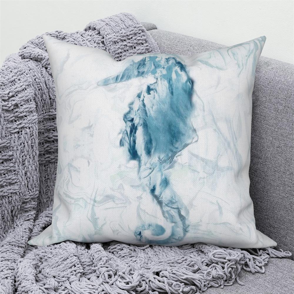 Juste de coussin de canapé bleu, taie d'oreiller, décoration de chambre à coucher, océan, mer, animal