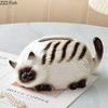 Lovely Cartoon Siamese Kitten Ceramic Tissue Box Coffee Table Desk Decoration Creative Tissue Box Bedside Table Paper Towel Case