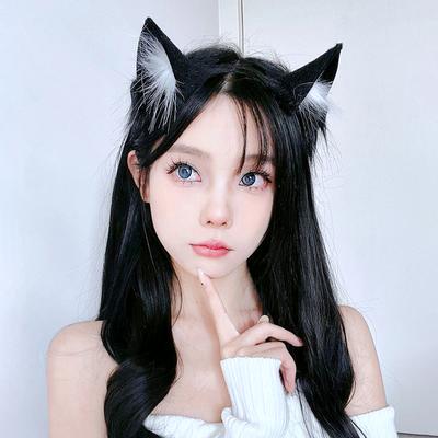 1pc Women Costume Dress Up Girls Halloween Hair Band Cosplay Cosplay Cute Cat Ears Headband Hair Accessories Funny Lolita