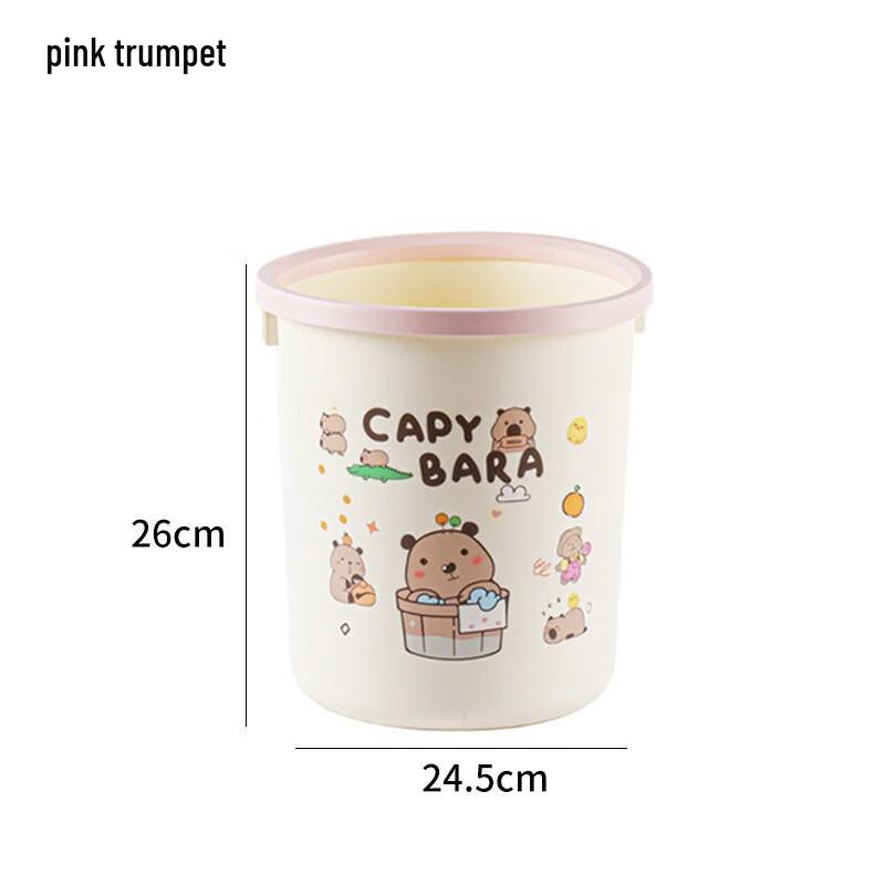 Stylish Home Kitchen Bathroom Trash Can with Pressure Ring