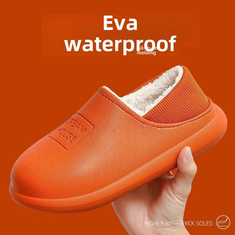 Fashion 2024 Autumn Winter New Bedroom Cartoon Non-Slip Soft Bottom Slippers Winter Indoor Warm Home Slippers Cotton Men Home Slippers