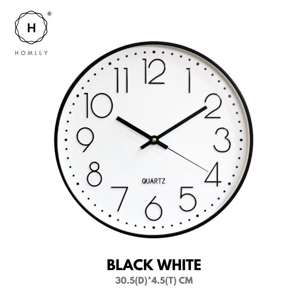 

Homlly Basic Wall Clock чорний білий колір