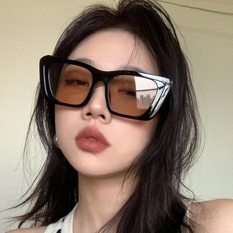 Retro Square Large Frame Sunglasses in Jelly Colors - Trendy Influencer Style