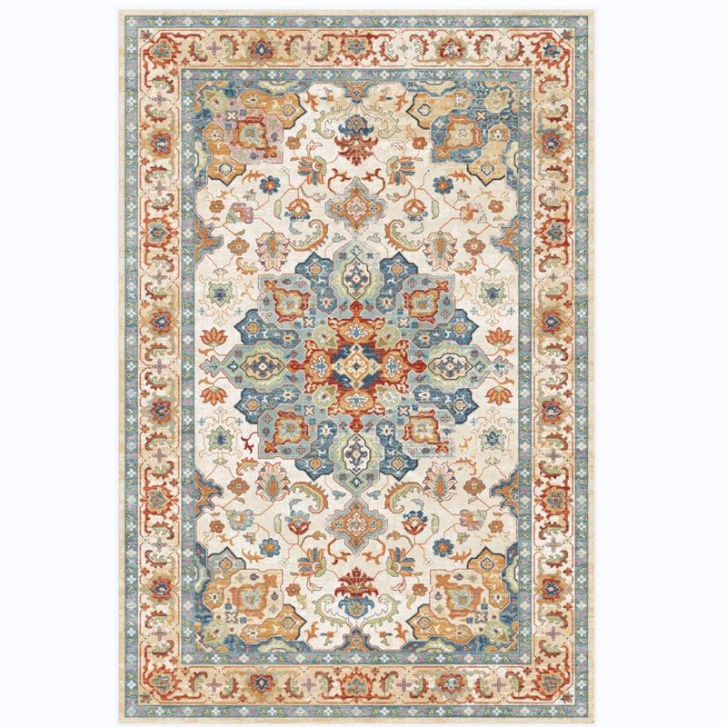 Europe American Bohemia Style Retro Carpet Living Room Sofa Bedroom Study Kitchen Entrance Rug Non-slip Light Luxury Decor Mat