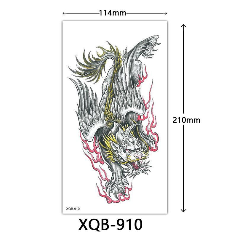 

Маленькая наклейка-тату на всю руку, Цветочные буквы, Простая наклейка-тату с цветком 114*210mm