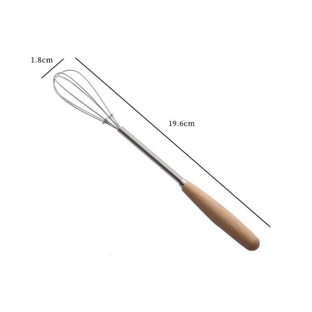 Multifunction Stainless Steel Egg Beater Wooden Handle Manual Egg Beater Hand Egg Beater Cooking