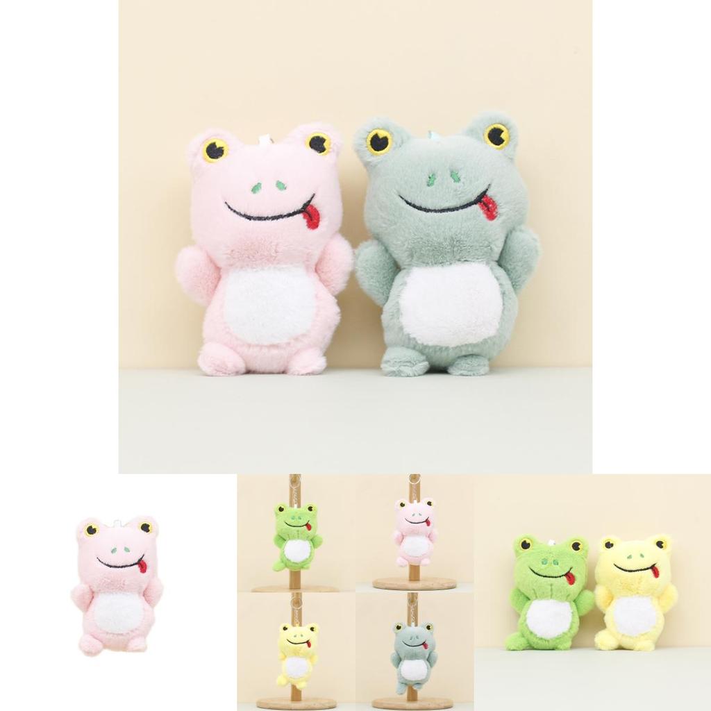 Niedlicher Frosch-Plüsch-Schlüsselanhänger, weiches Kuscheltier für Taschen und Geschenke